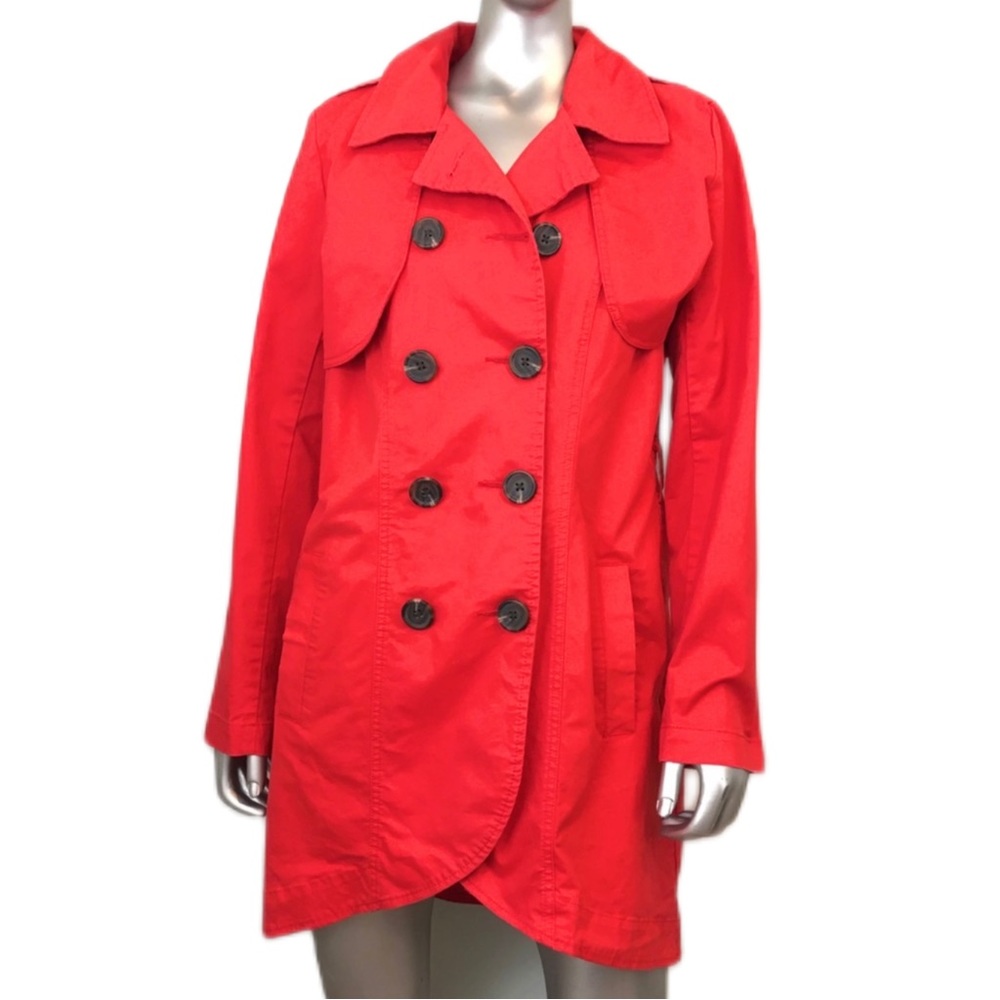 CAbi Red Convertible Long Sleeve Jacket Dress